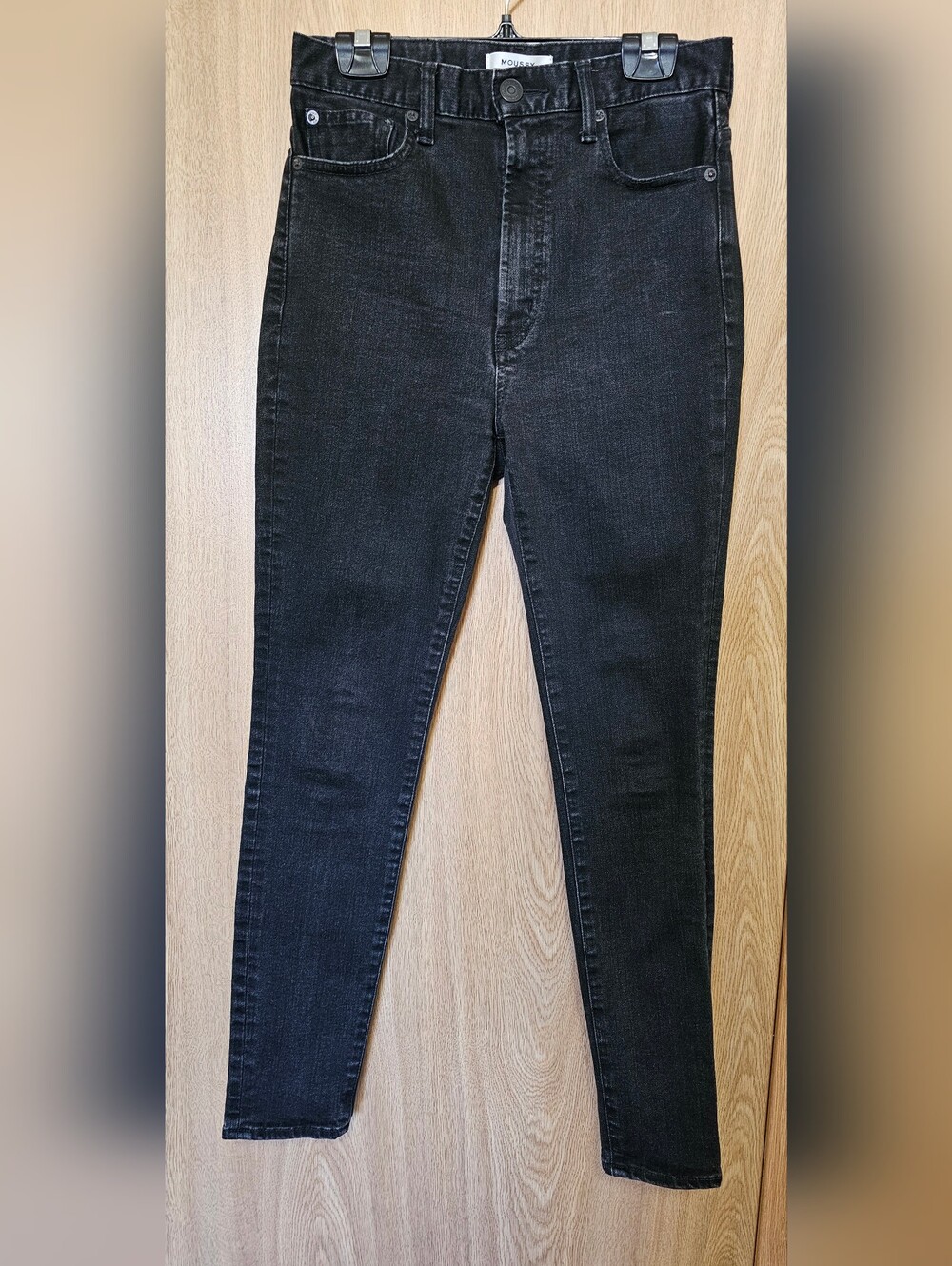 Moussy Vintage Filer Rebirth High Rise Black Skinny Jeans Size 27 - Picture 4 of 8